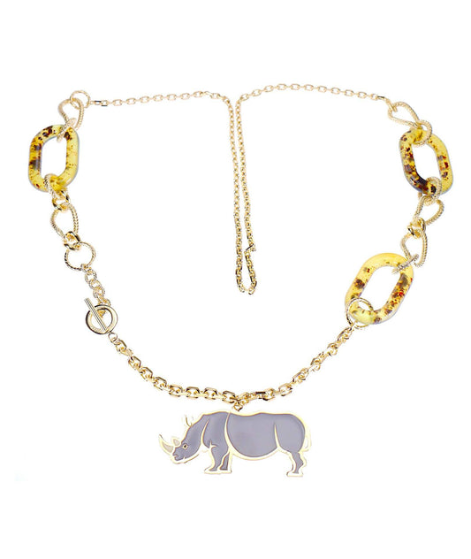 nuagedetoiles Collana rinoceronte