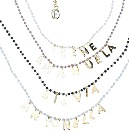 nuagedetoiles Collana tipo Rosario personalizzabile
