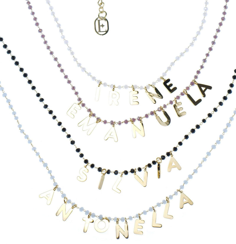 nuagedetoiles Collana tipo Rosario personalizzabile