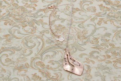 nuagedetoiles Height: 9" x Width: 12" Collana rombo bruciato piccolo