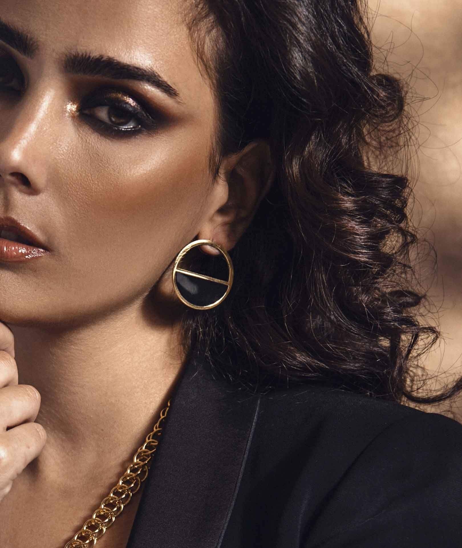 nuagedetoiles Orecchini Cerchi Mezzi Vuoti