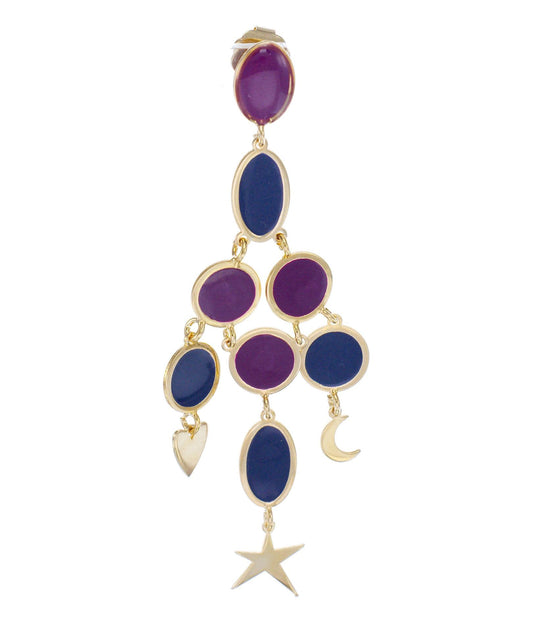 nuagedetoiles Orecchini chandelier tondi ovali cuore/stella/luna