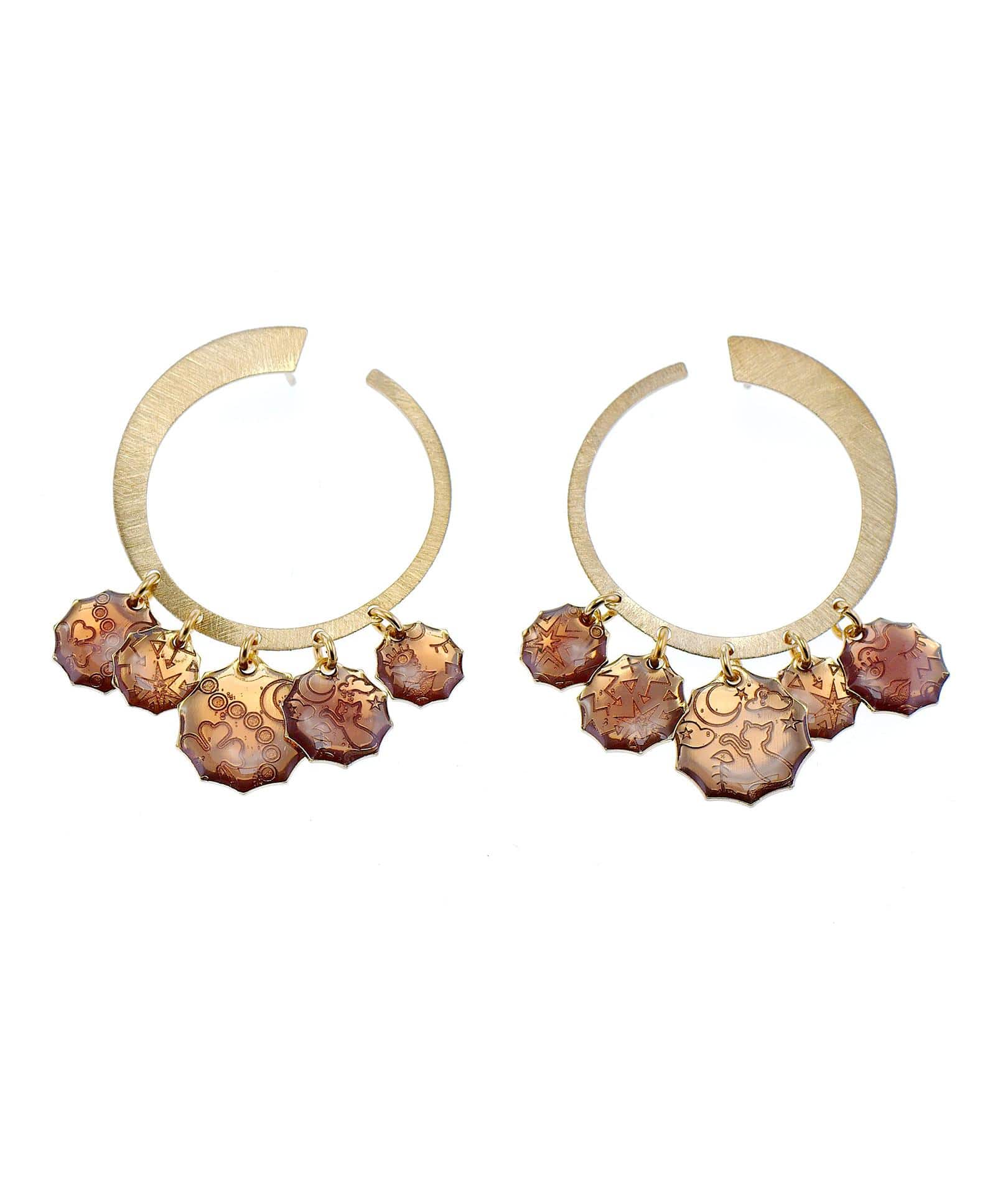 nuagedetoiles Orecchini ciuffo pendente