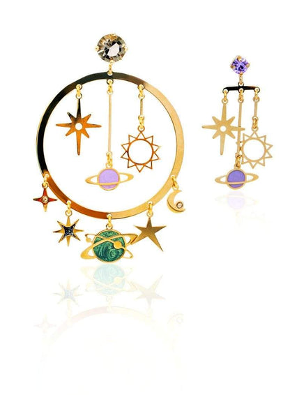 nuagedetoiles Orecchini Combinazione Astrale