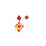 nuagedetoiles Orecchini Corazòn Sagrado Arcoìris