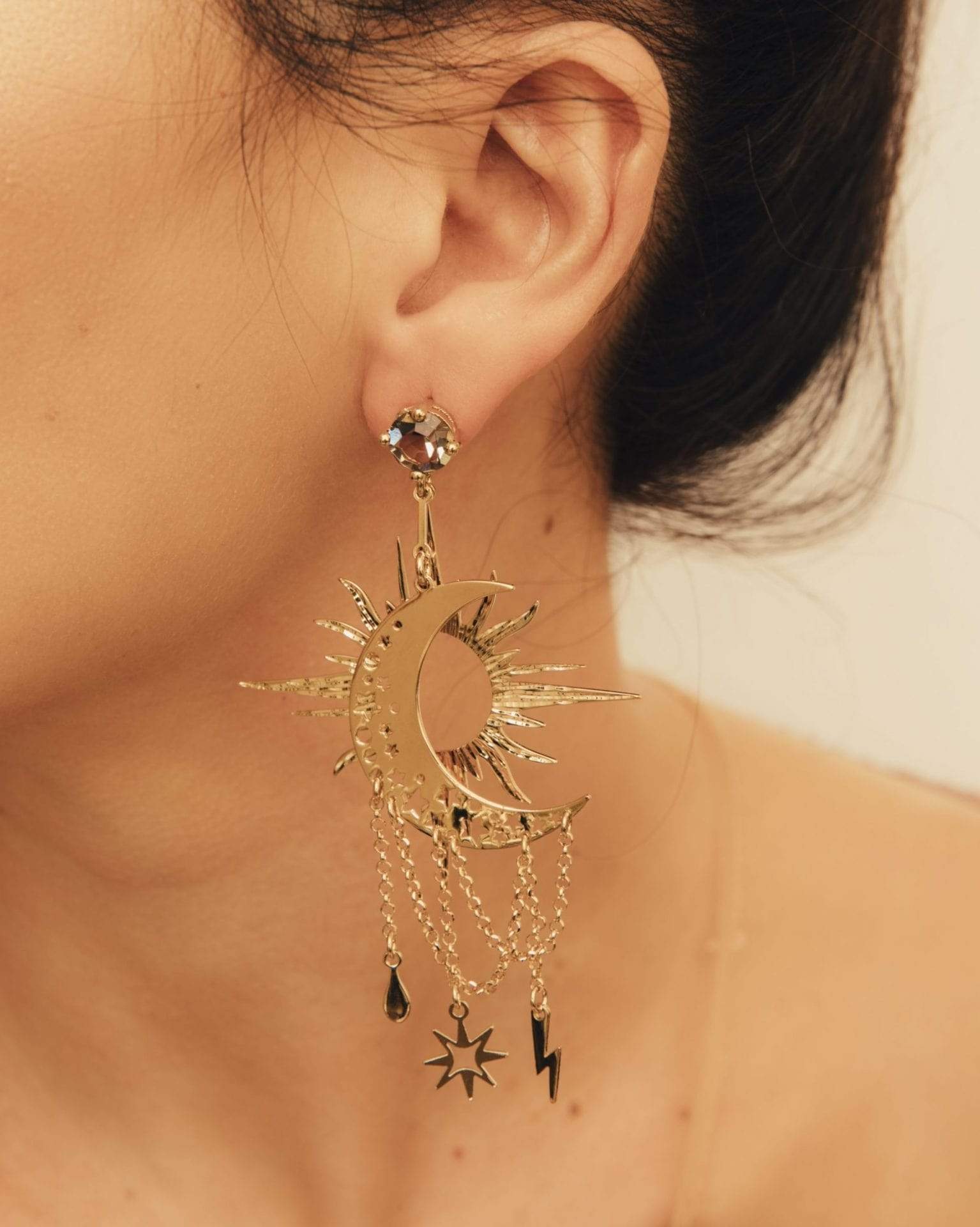 nuagedetoiles Orecchini Eclissi di Sole