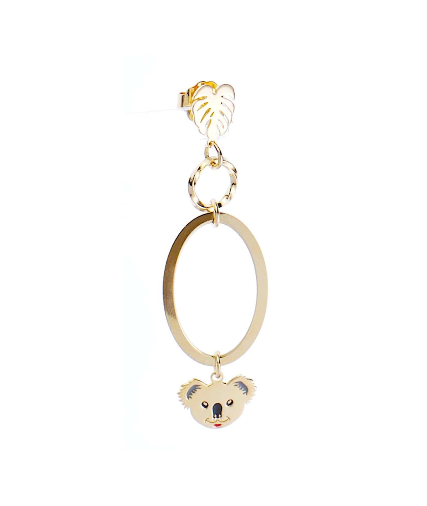 nuagedetoiles Orecchini koala ovale