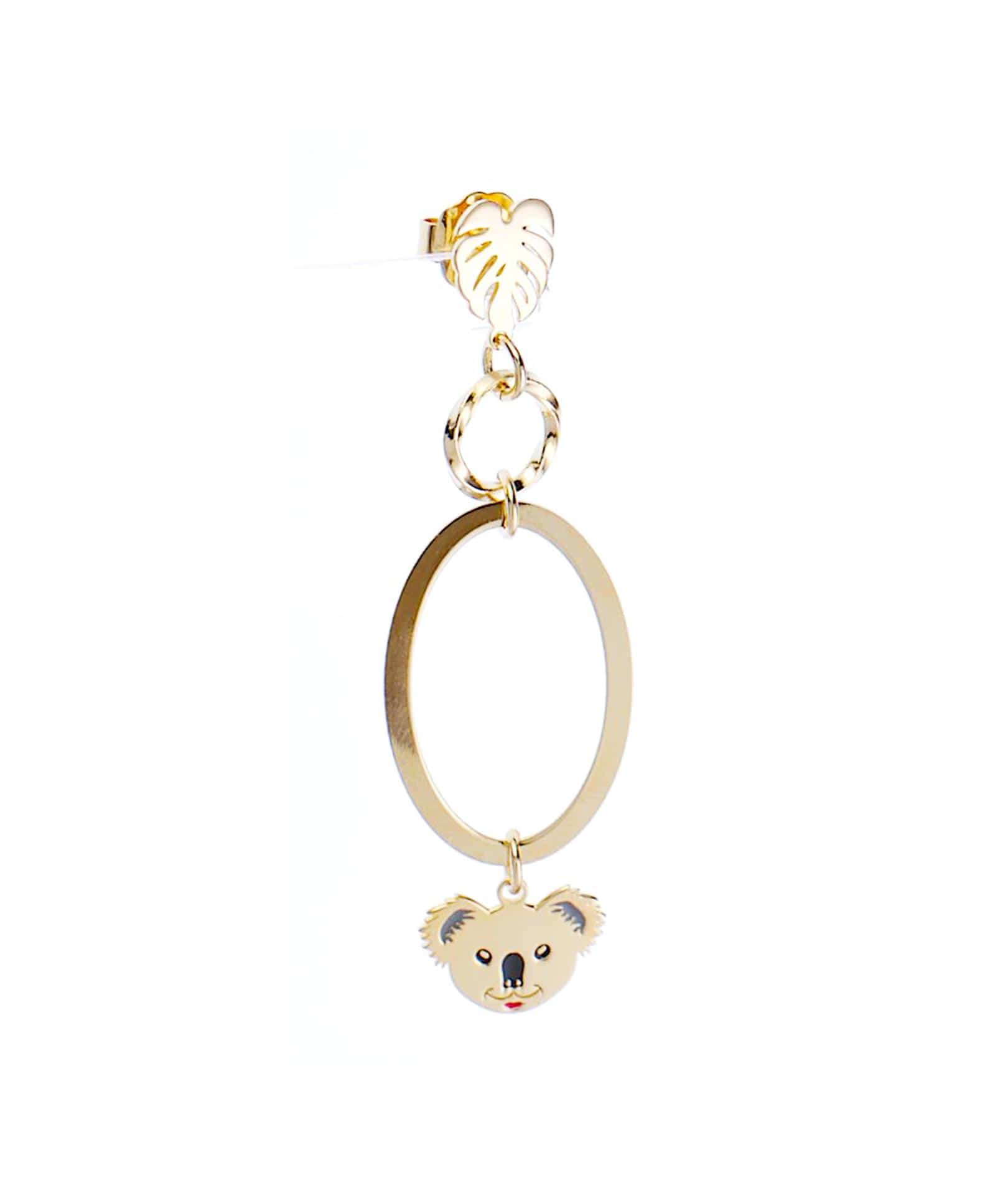 nuagedetoiles Orecchini koala ovale