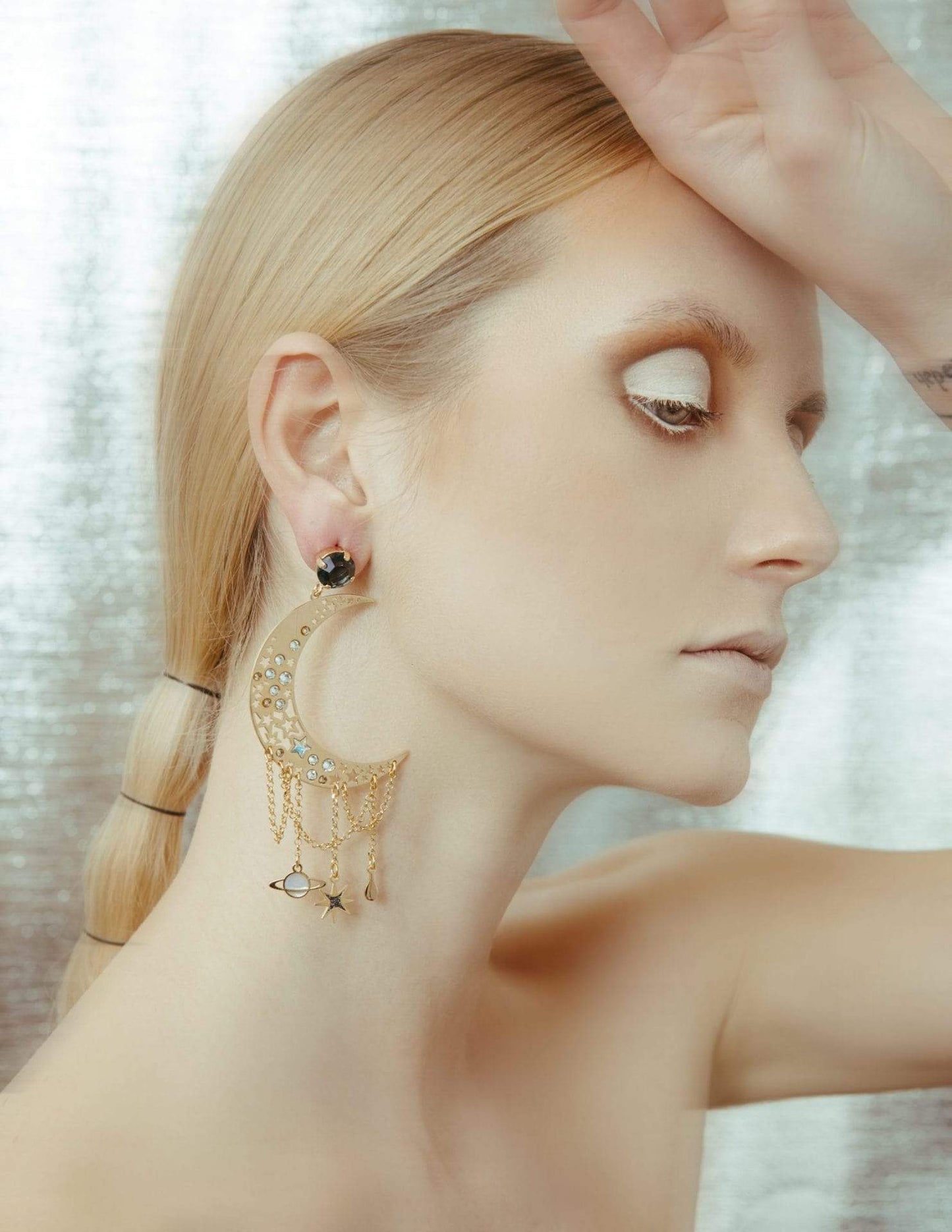 nuagedetoiles Orecchini Luna di Stelle