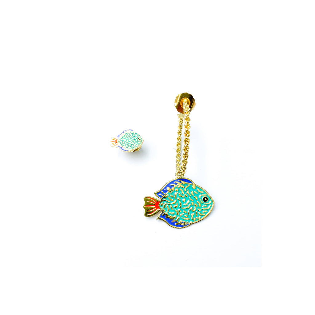 nuagedetoiles orecchini OR.CERCHIO 35 INTR. MANDARIN FISH