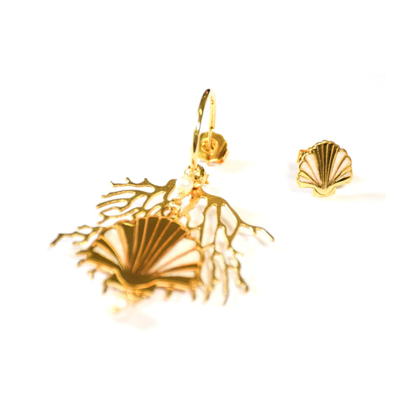 nuagedetoiles orecchini ORECCHINI CERCHIO 20 CORAL SHELL