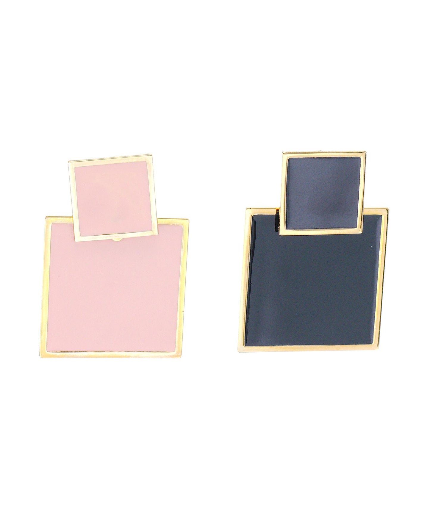 nuagedetoiles orecchini Orecchini doppio quadrato