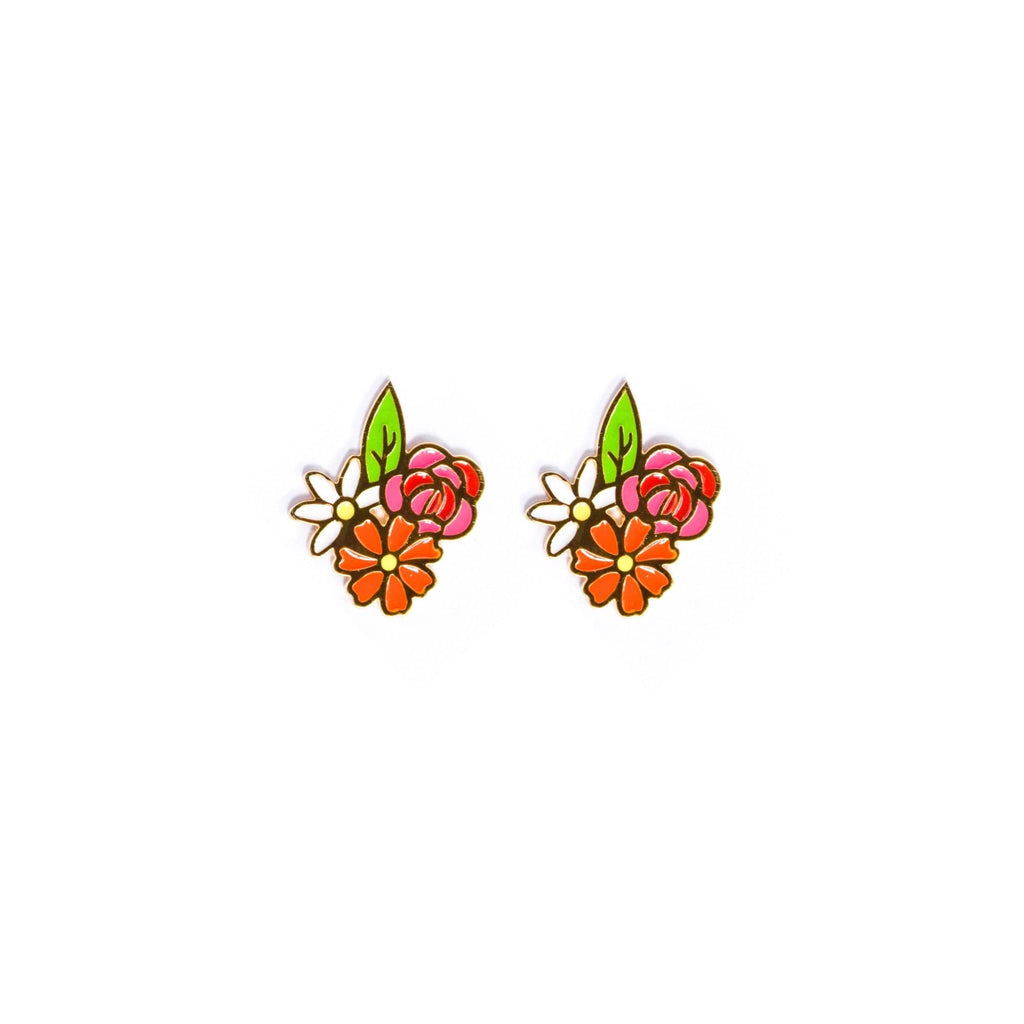 nuagedetoiles orecchini Orecchini tappalobo Bouquet fiori