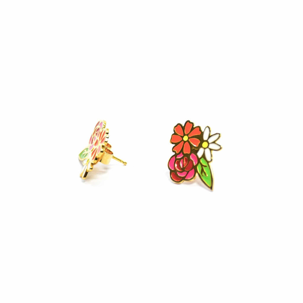 nuagedetoiles orecchini Orecchini tappalobo Bouquet fiori