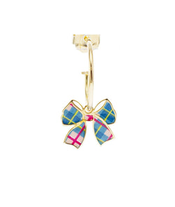 nuagedetoiles Orecchini papillon tartan