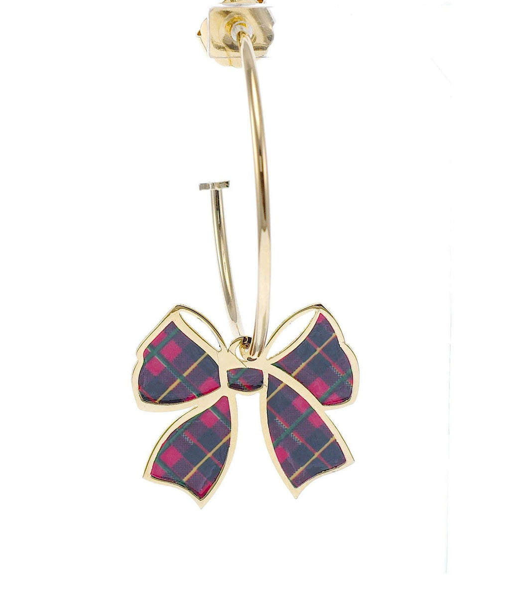 nuagedetoiles Orecchini papillon tartan