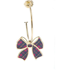 nuagedetoiles Orecchini papillon tartan
