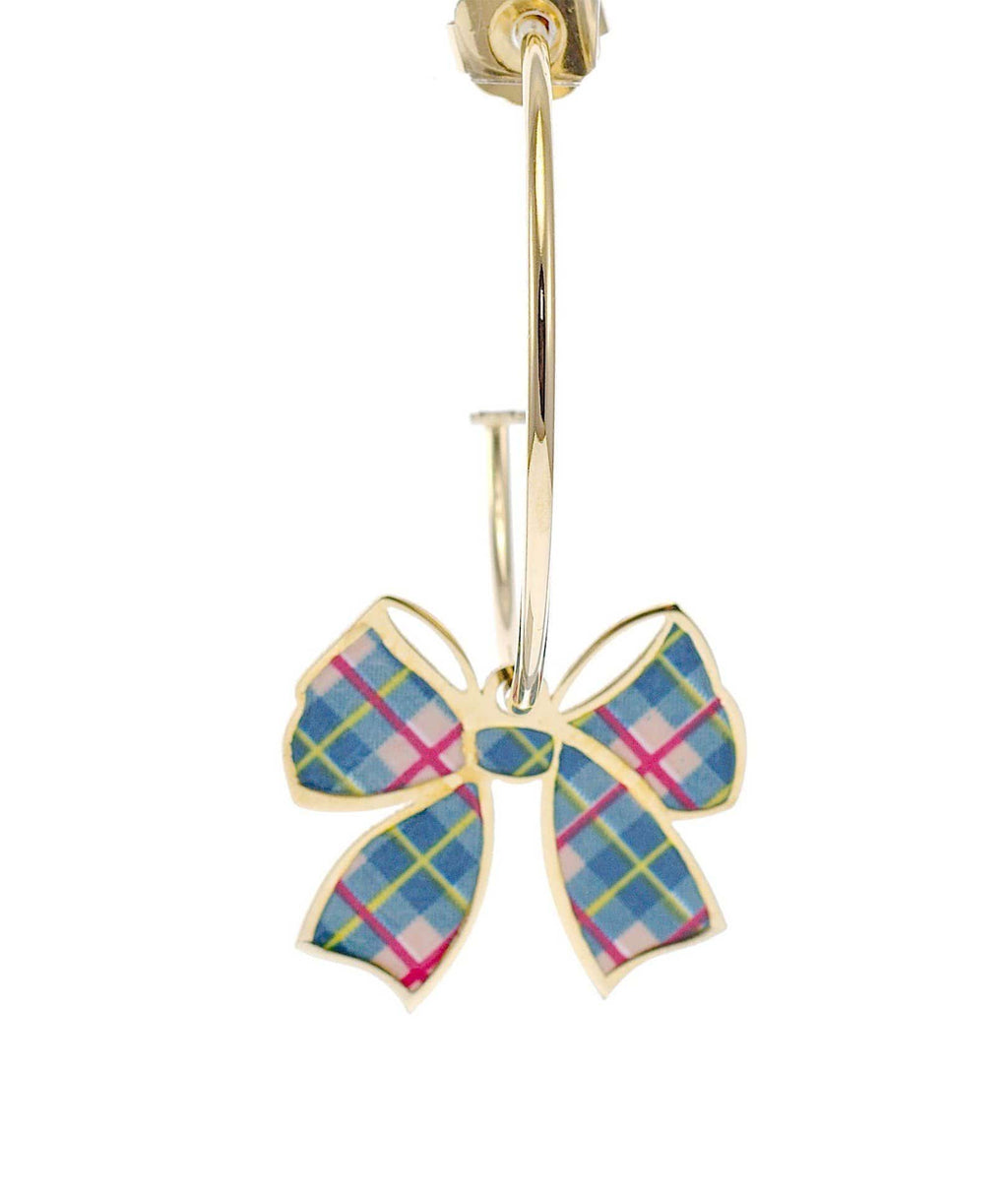 nuagedetoiles Orecchini papillon tartan