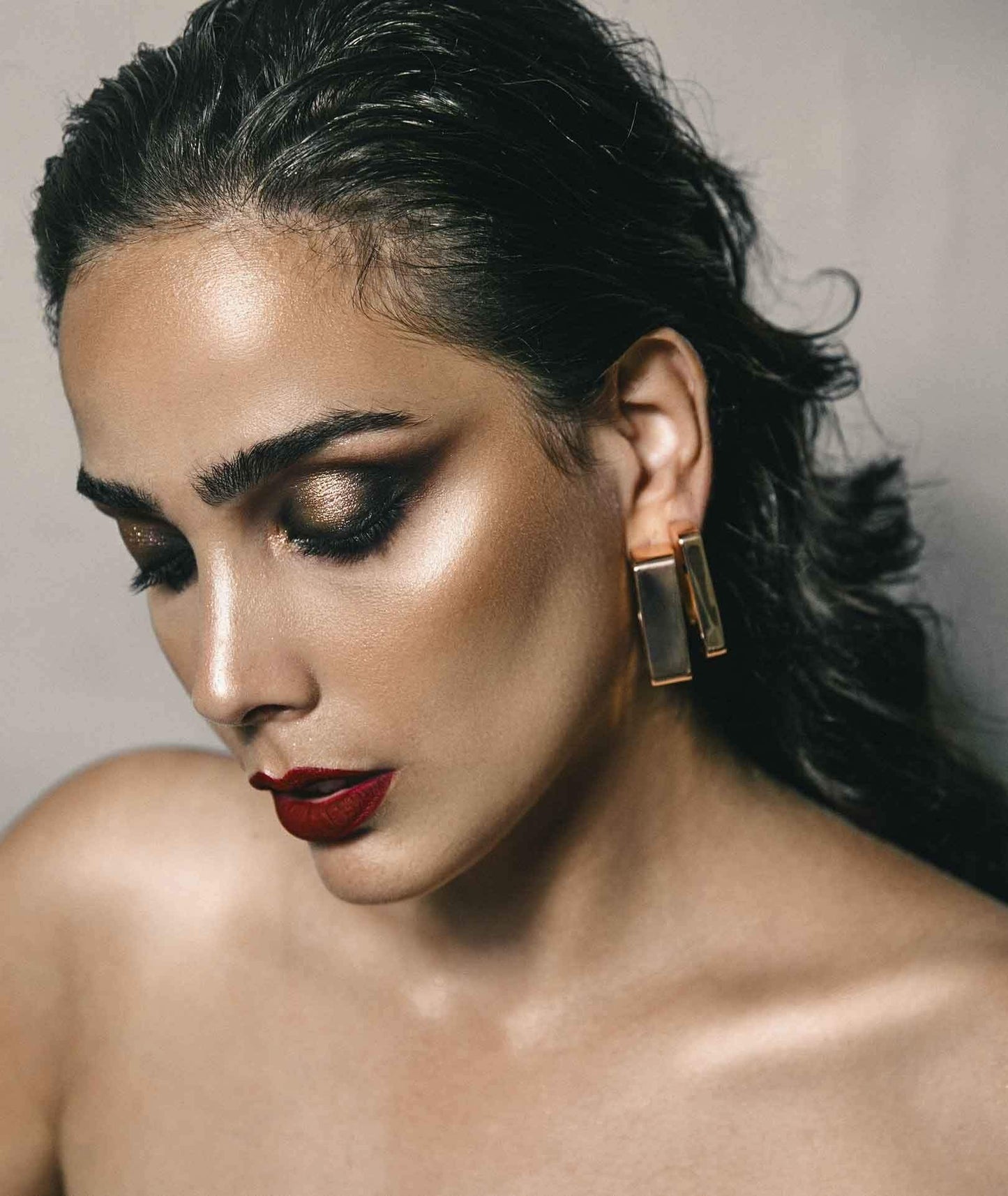 nuagedetoiles Orecchini quadrato sottile