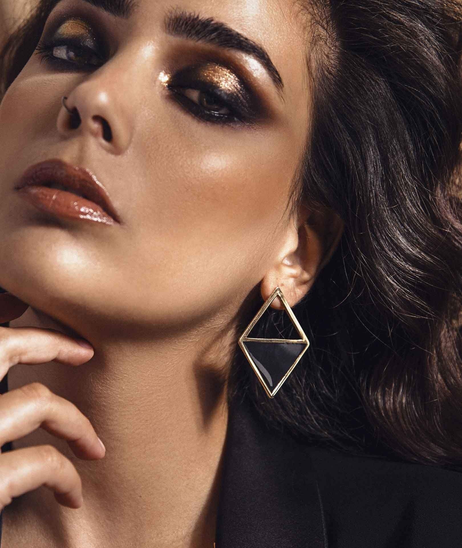 nuagedetoiles Orecchini Rombi Mezzi Vuoti