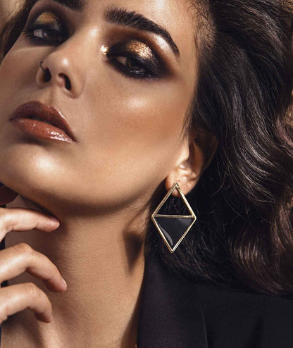 nuagedetoiles Orecchini Rombi Mezzi Vuoti