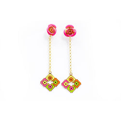nuagedetoiles Orecchini Rosa pendente