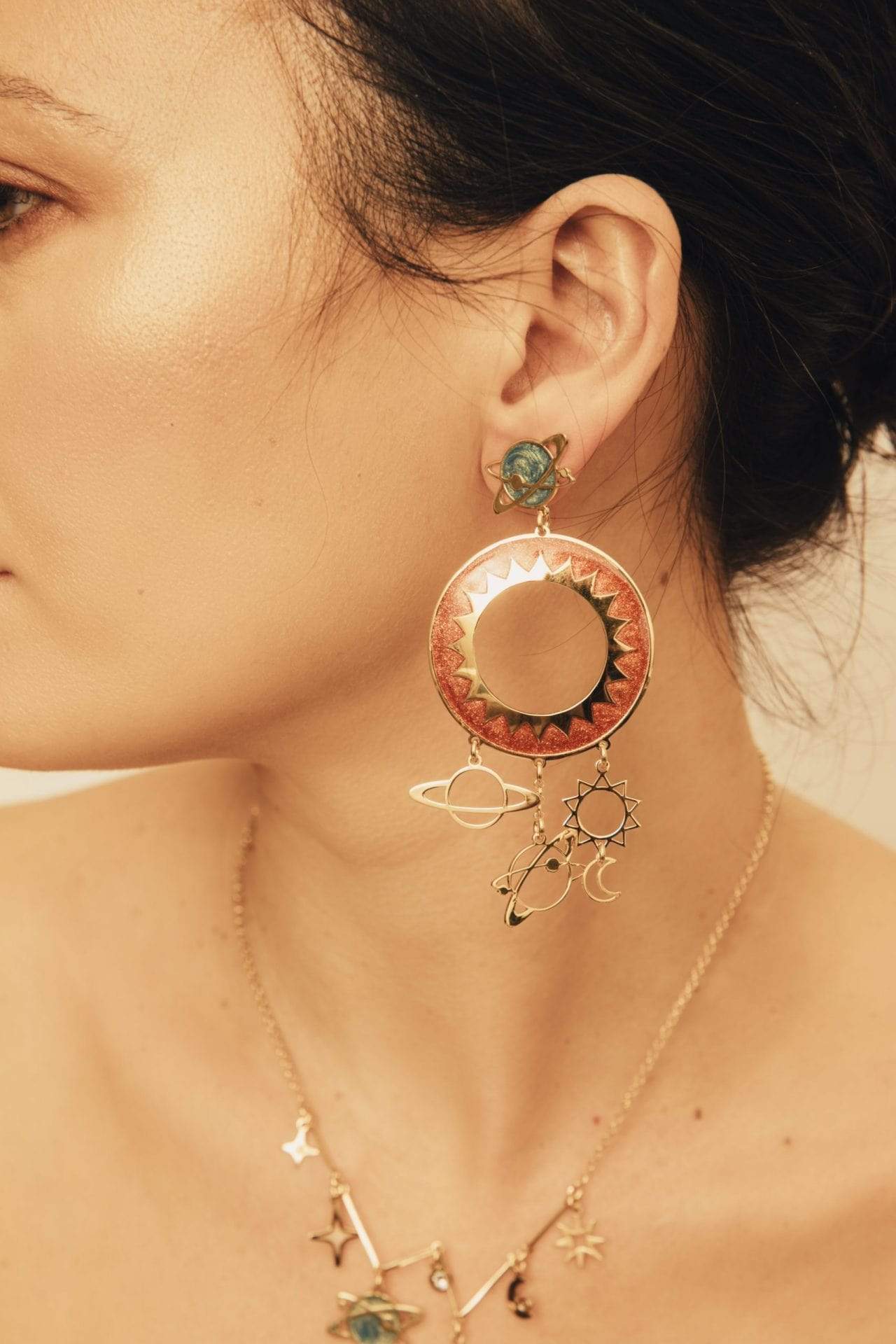 nuagedetoiles Orecchini Sole Rovente