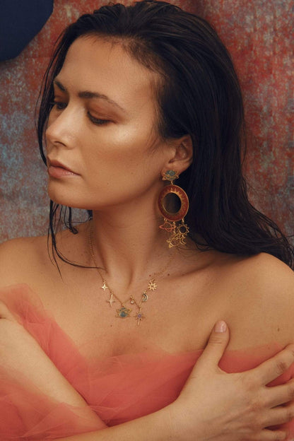 nuagedetoiles Orecchini Sole Rovente