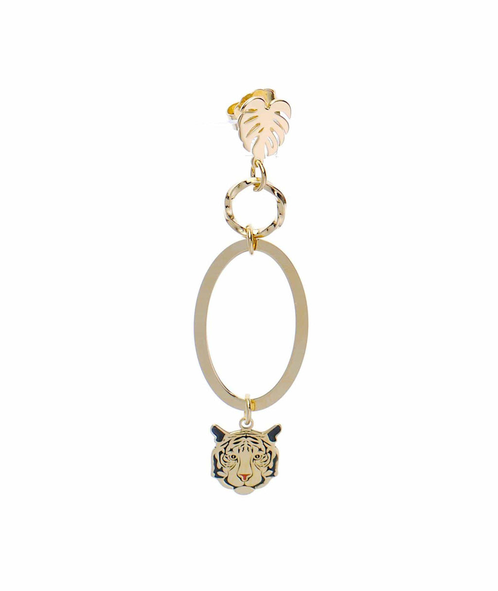 nuagedetoiles Orecchini tigre ovale