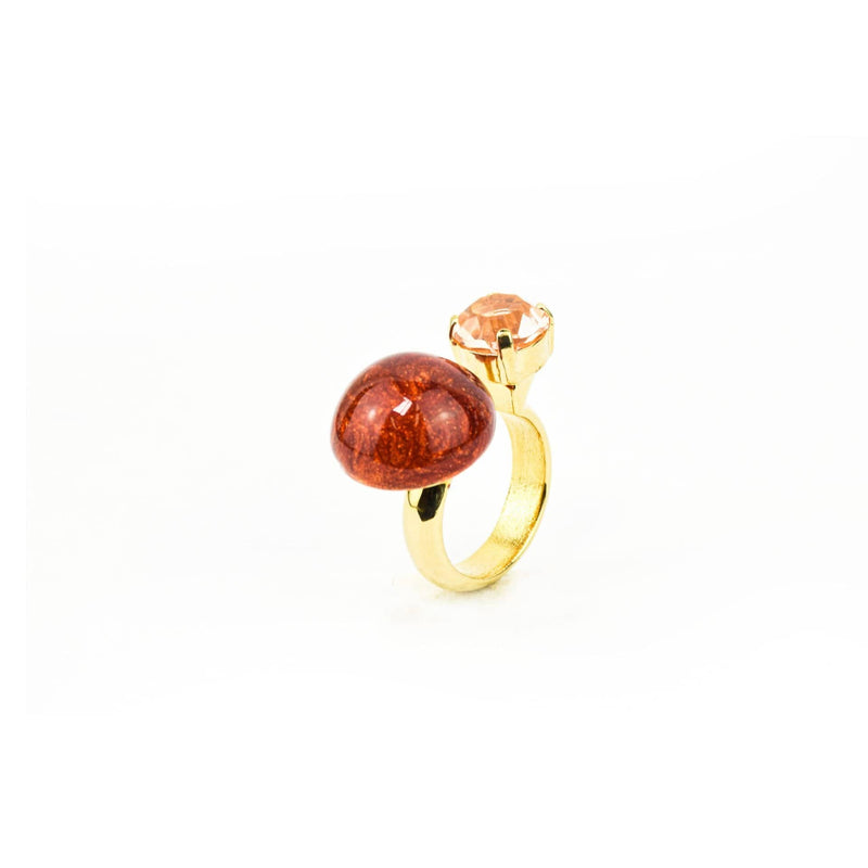 nuagedetoiles Oro Giallo Anello Marte con pietra