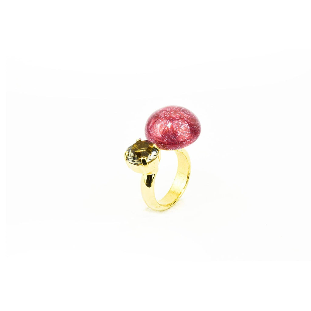nuagedetoiles Oro Giallo Anello Nettuno con pietra