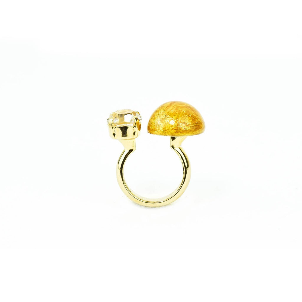 nuagedetoiles Oro Giallo Anello Sole con pietra